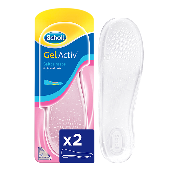 Scholl Gelactiv Palmilha Sap Rasos X2