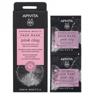 Apivita Express Beauty Máscara Limpeza Suave com Argila Rosa 2x8 mL