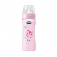 Chicco Bibero Well-Being Silicone 4M+ Rosa