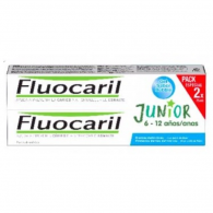 Fluocaril Jnior Duo Gel dentfrico Bubble Gum 6-12 Anos 2 x 75 ml com Oferta da 2 Embalagem